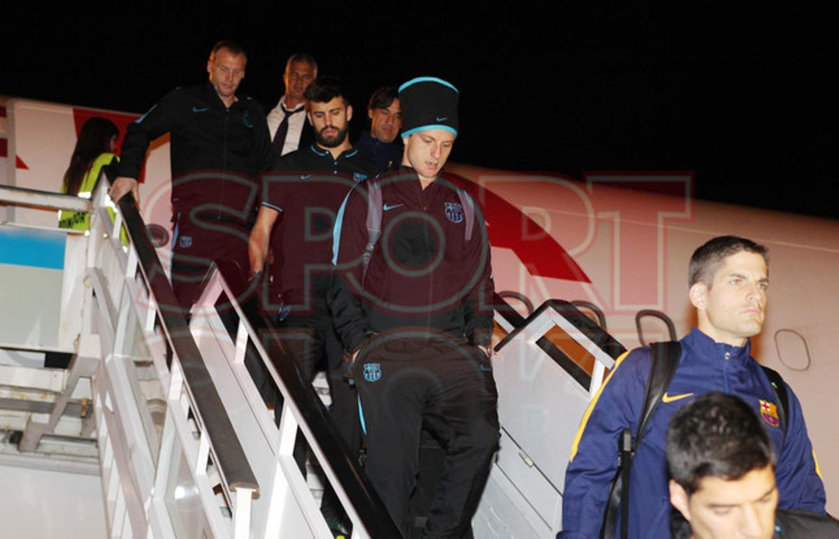 La expedición del Barça aterrizó de madrugrada