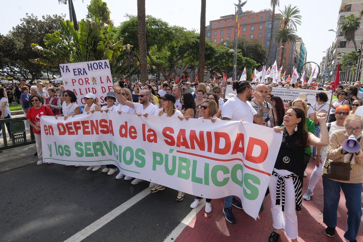 Manifestación en Gran Canaria en defensa de la sanidad pública Manifestación en Gran Canaria en defensa de la sanidad pública