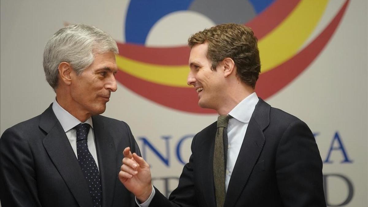 Adolfo Suárez Illana y Pablo Casado