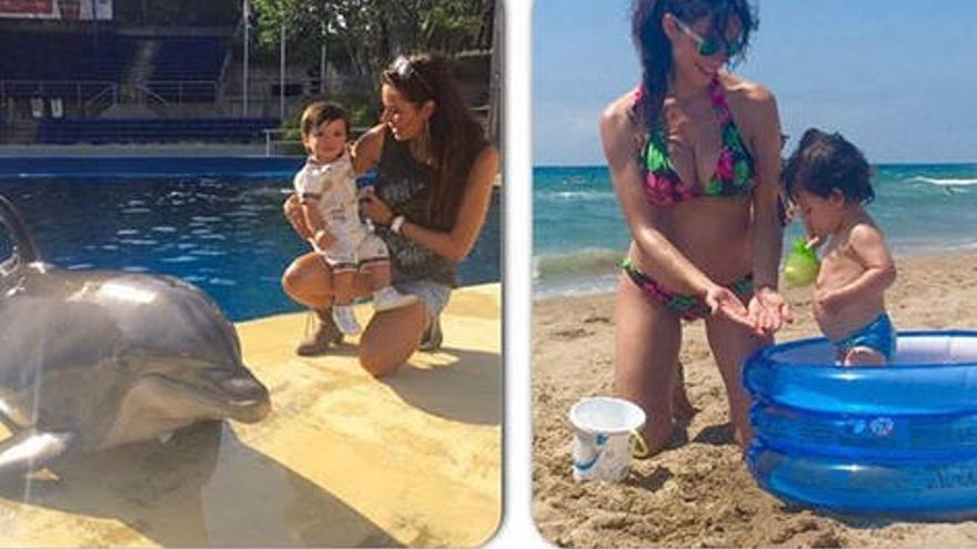 Pilar Rubio con su hijo en unas fotos colgadas en Instagram.