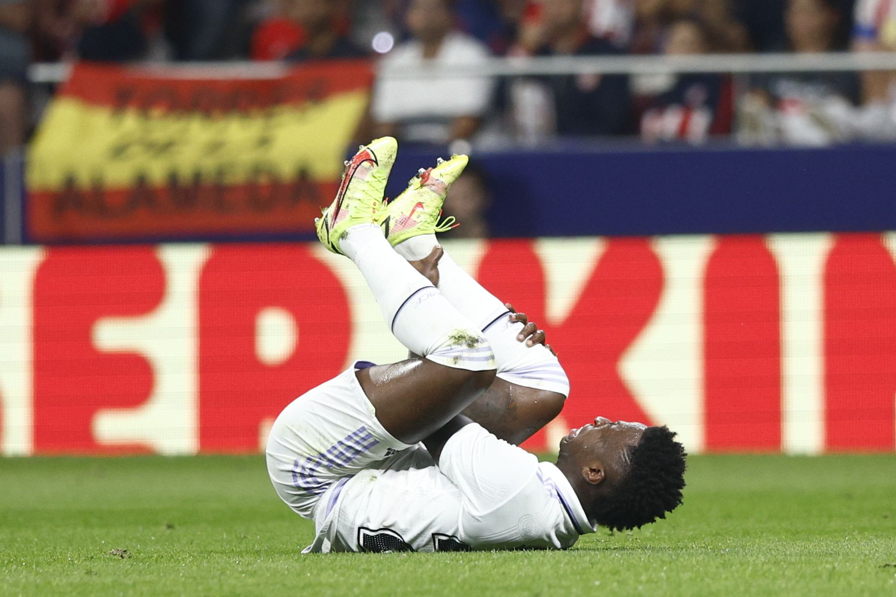 Vinicius, durante el Atlético-Real Madrid disputado el domingo en el Metropolitano.