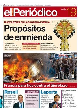 EL PERIÓDICO ressalta també en pàgines interiors que PSC i CiU pugnen per ’regalar’ beques i feina a joves en atur, que universitats barcelonines utilitzen els fons d’excel·lència per tapar forats, que una oenagé britànica paga 229 euros a jonquis anglesos perquè s’esterilitzin, que Caja Madrid dedica a combatre la morositat cinc vegades més del que guanya, i que ha nascut una web per localitzar famosos. A més, ofereix avui el quadern mensual sobre tendències econòmiques ’+innovació’