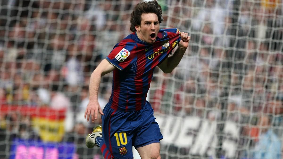 Leo Messi marcó un gol en la victoria del FC Barcelona en el Bernabéu en 2010