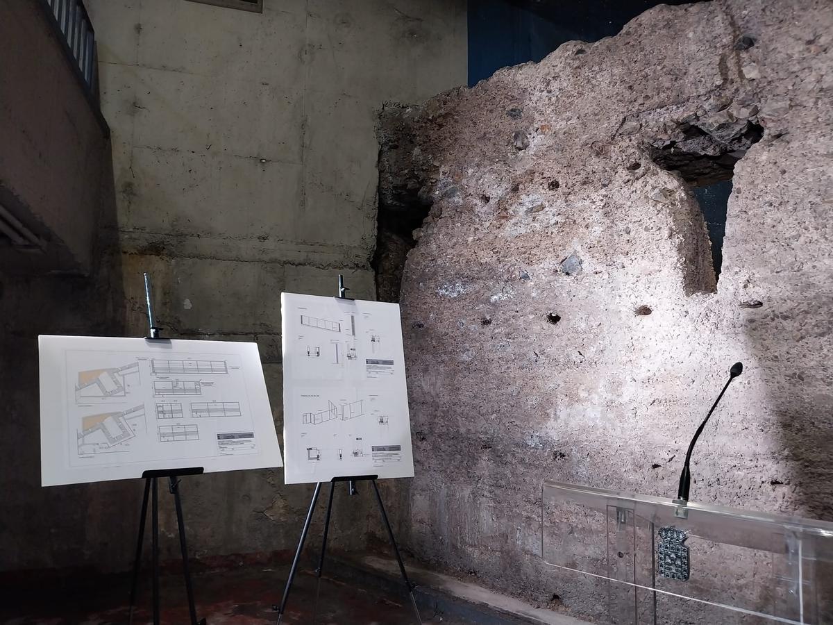 Espacio de la Muralla del Sol que será transitable para el público, junto a uno de los bastiones defensivos.