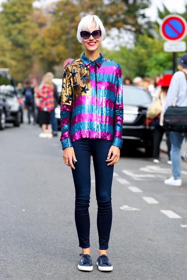 Looks con zapatillas: negro + 'strass'