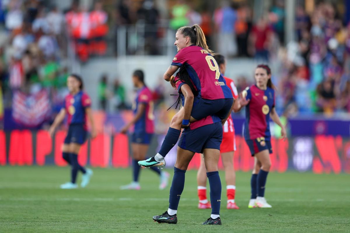 Claudia Pina anotó un doblete en la final de la Copa de la Reina