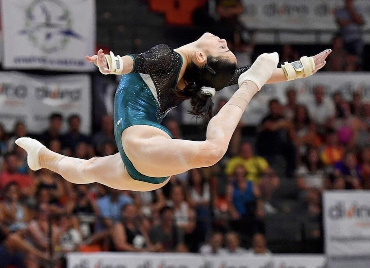 Ana Pérez durante una competición