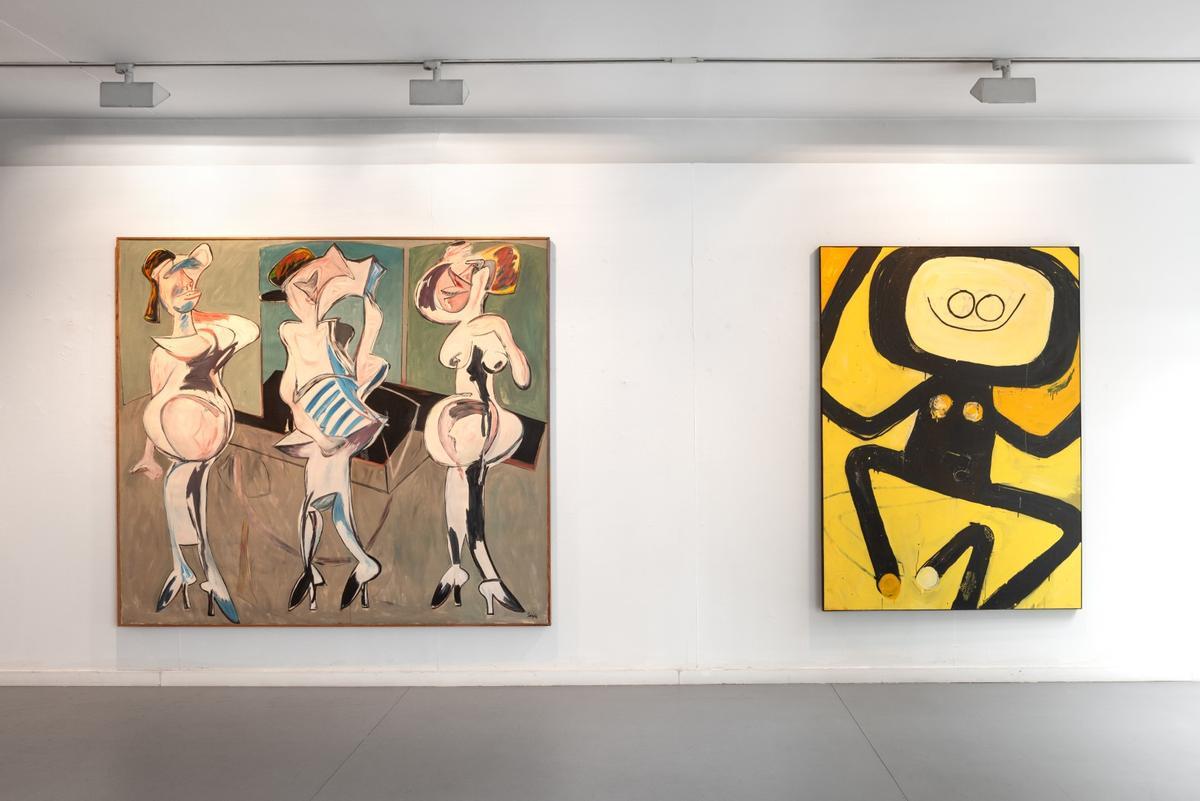 Obra de Juan  Díaz-Faes y Juan  Barjola en la exposición "El Palacio  habitado".