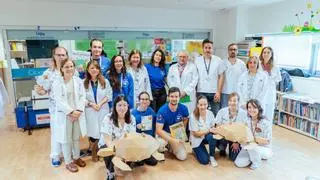 La Fundación Oceanogràfic lleva su escuela al Hospital La Fe y al Doctor Peset