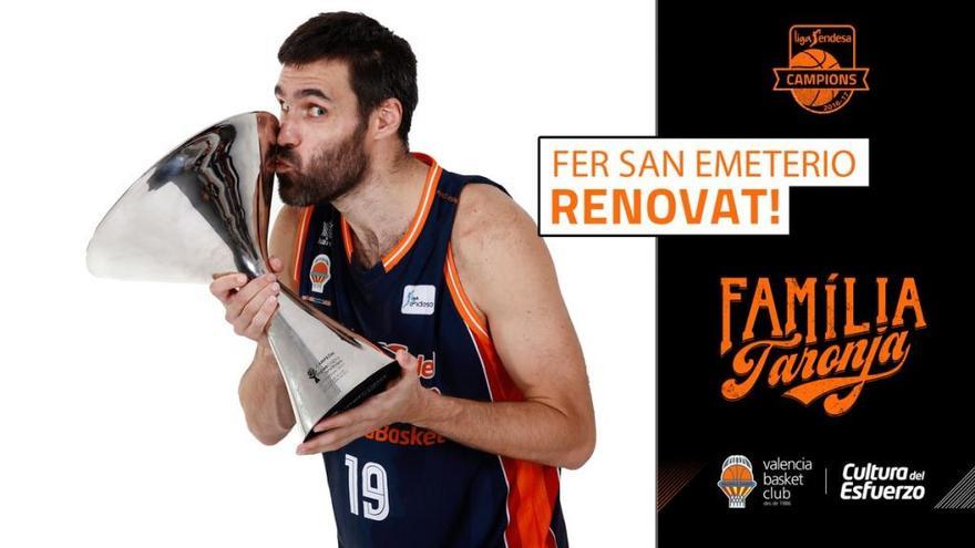 El Valencia Basket renueva a San Emeterio