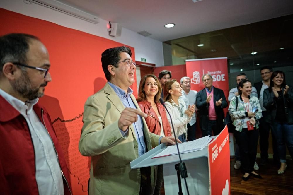 El PSOE celebra en Tenerife los resultados del 28A