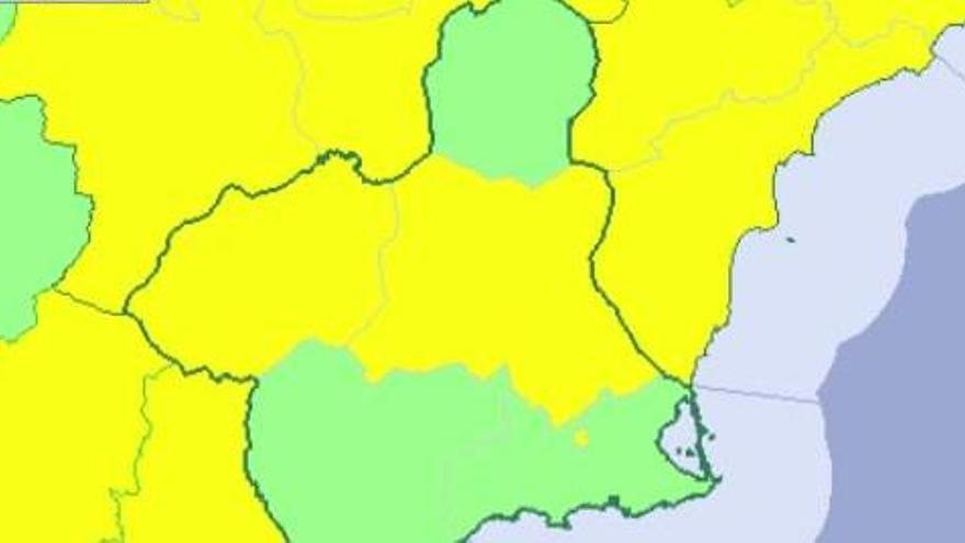 Amplían el aviso amarillo por tormentas en la comarca de la Vega del Segura
