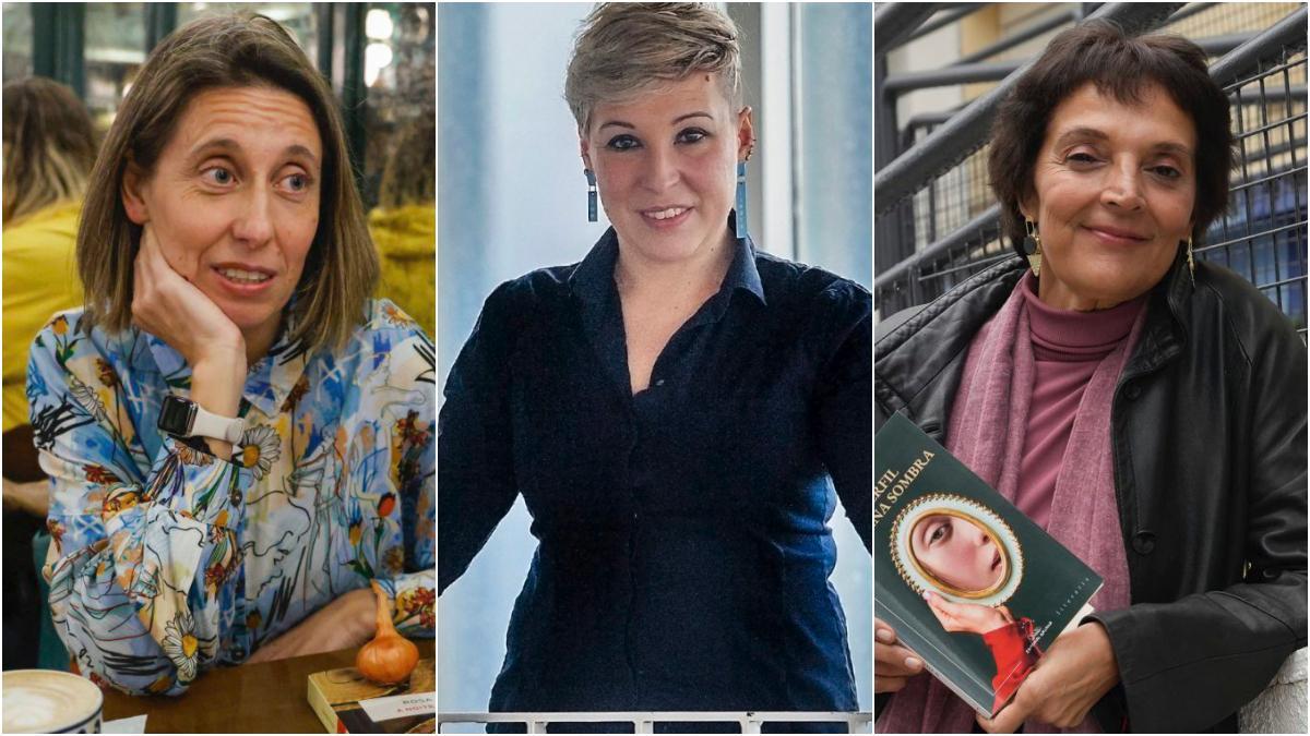 Rosa Aneiros, Inma López Silva e Rexina Veiga.