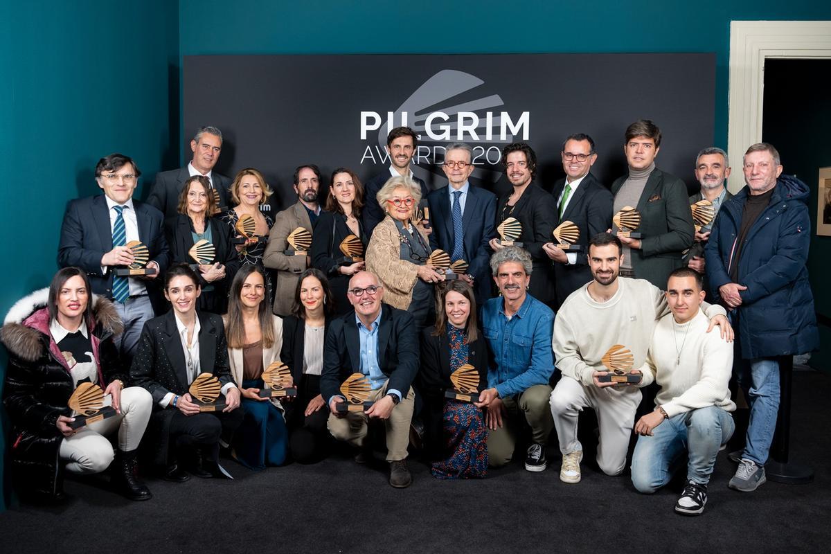 Foto de familia de todos los galardonados en los premios Pilgrim