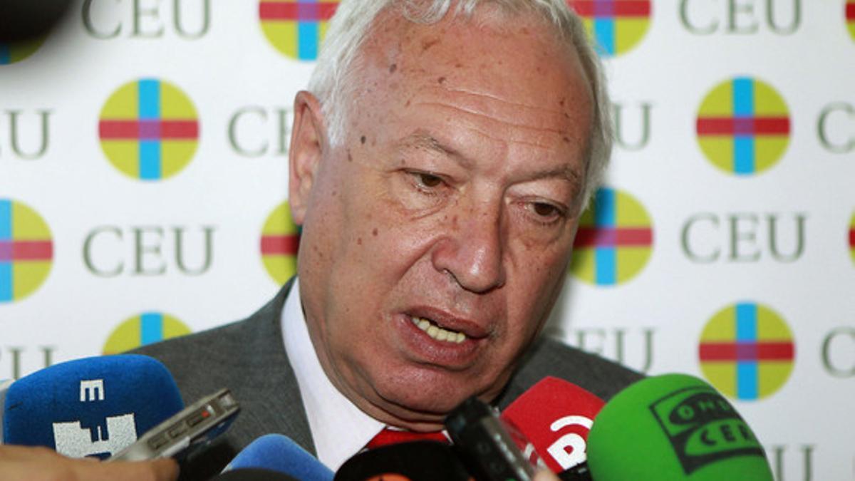 El ministro de Asuntos Exteriores, José Manuel García-Margallo, el lunes, en Madrid.