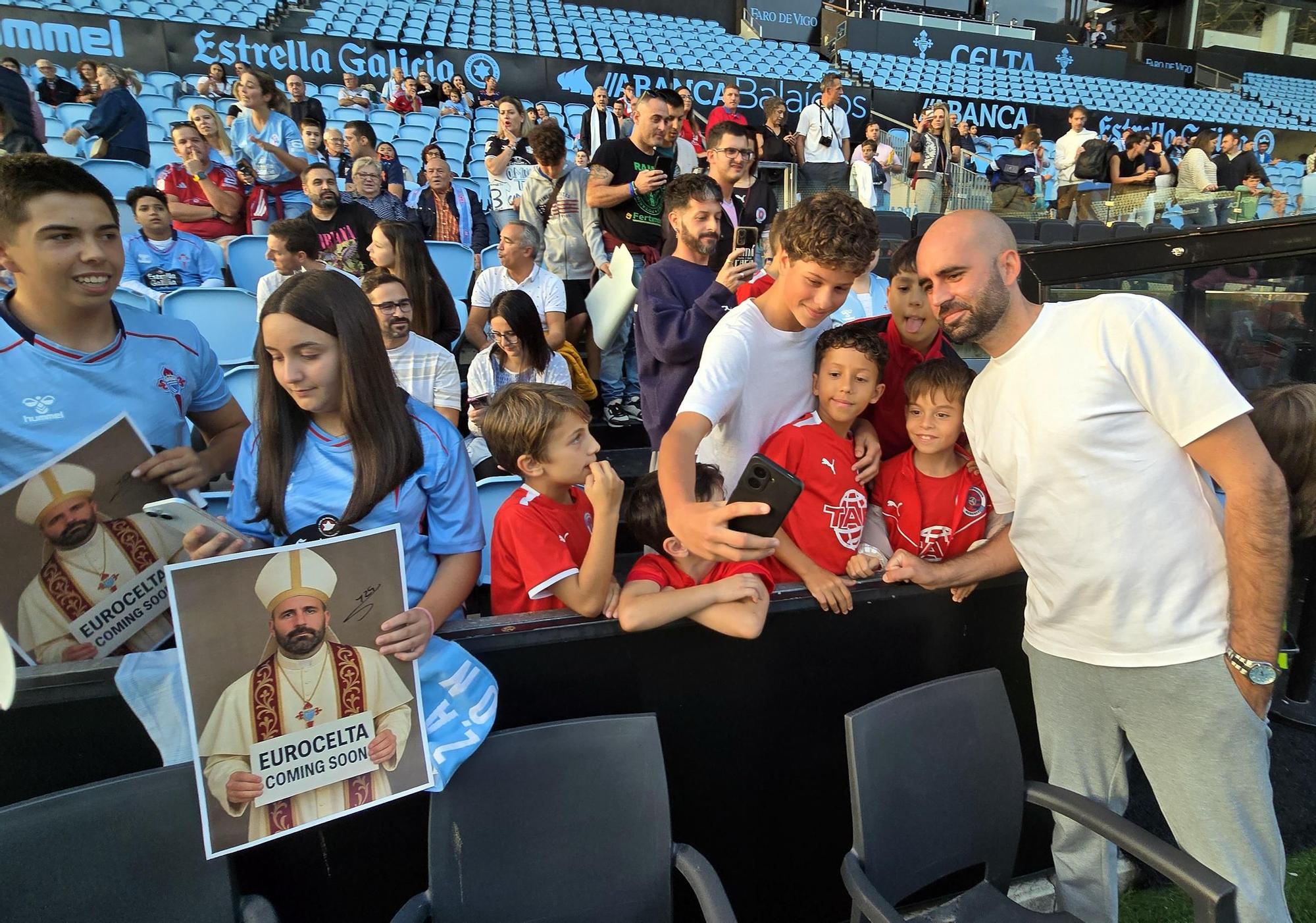 'Xuntos contra o lume': Celta - Selección de Ourense, en imágenes