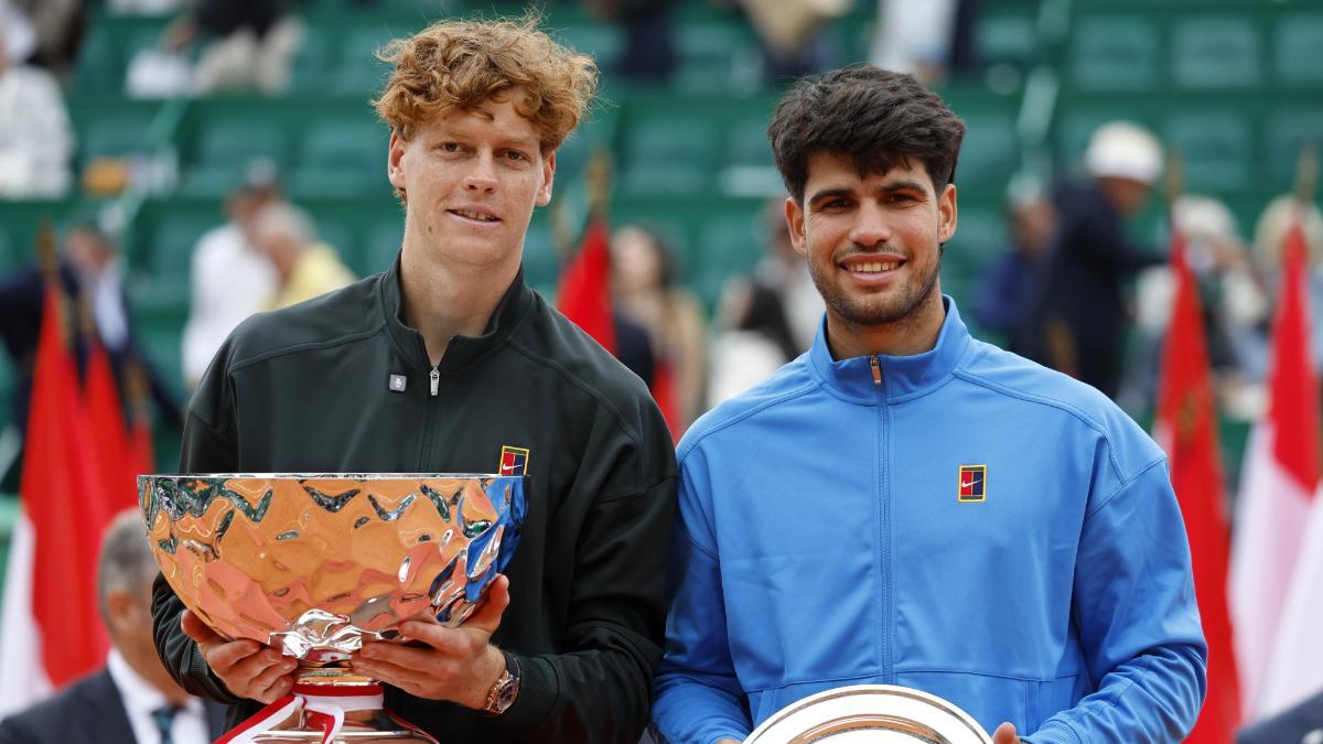 Sinner y Alcaraz tras la final en Montecarlo