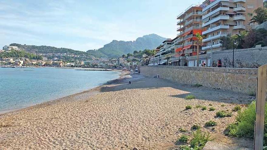 La playa del Mónaco, sin los postes de la pista.