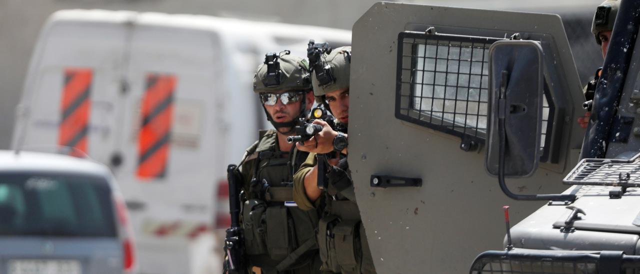 Miembros del Ejército de Israel en Cisjordania.
