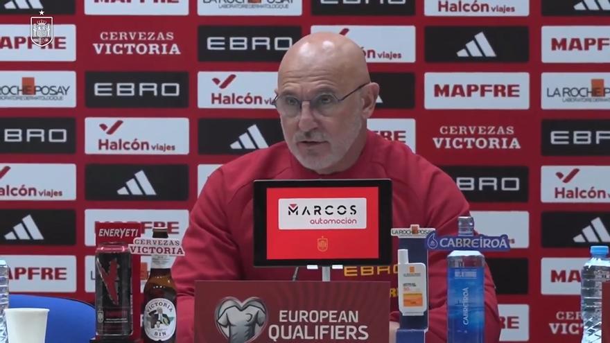 Luis de la Fuente: ""Nuestro principal y único objetivo es clasificarnos para el Mundial."