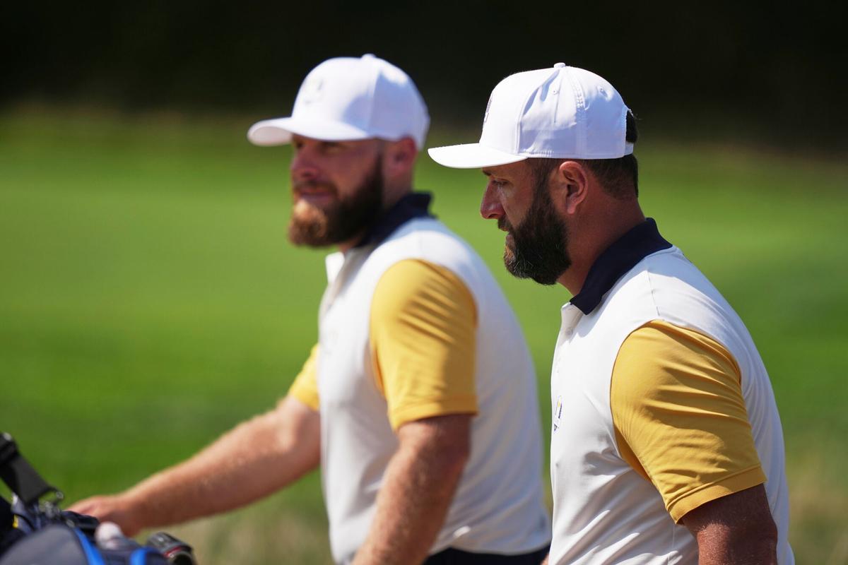 Jon Rahm y Tyrrell Hatton jugarán juntos el primer punto de la Ryder Cup en la modalidad foursomes, a partir de las 13:10 del mediodía en España