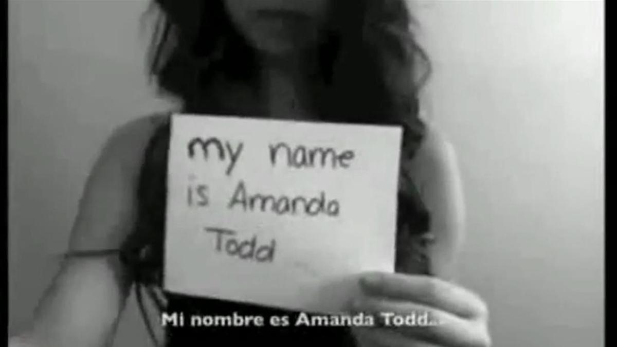 Inicio del vídeo de Amanda Todd narrando su historia de ciberacoso.