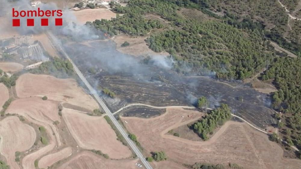 Incendi forestal a Navarcles, el segon en dos dies