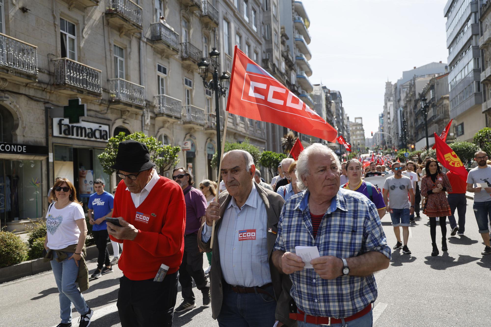 Primero de Mayo: las manifestaciones del Día del Trabajo toman Vigo