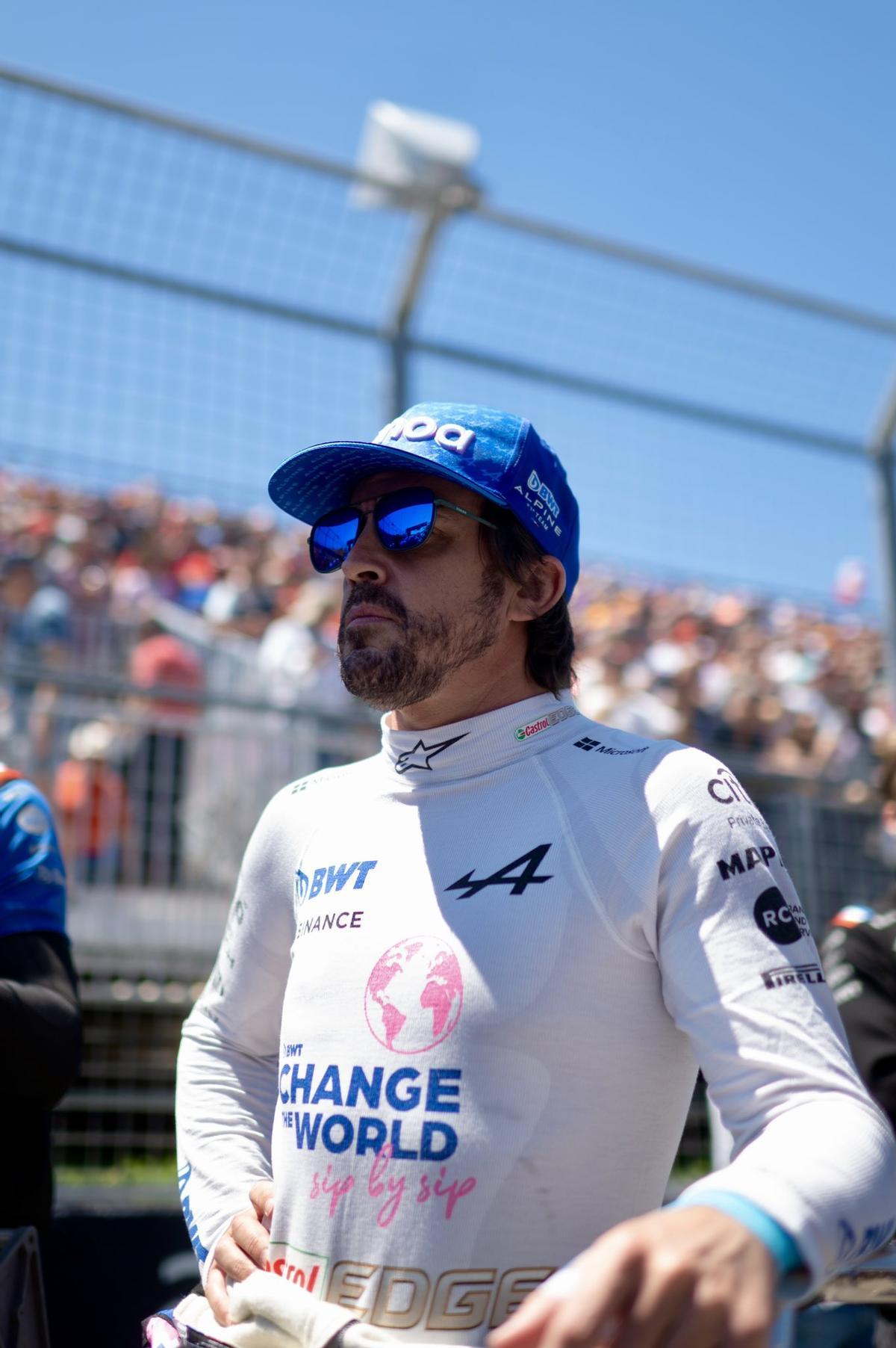 Fernando Alonso, durante el Gran Premio de Hungría.