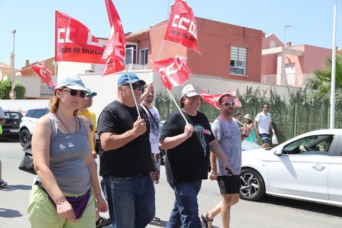 Protesta del sector de la hostelería en La Manga