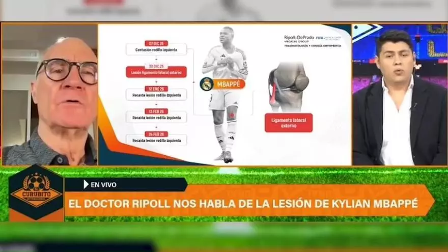 El doctor Ripoll manda un mensaje de calma sobre la lesión de Mbappé