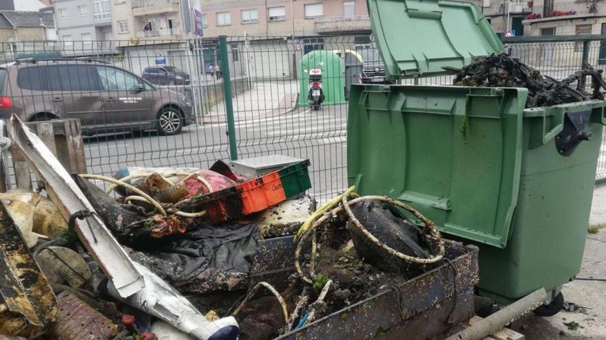 Residuos retirados del mar en el puerto deportivo. | S.Á.
