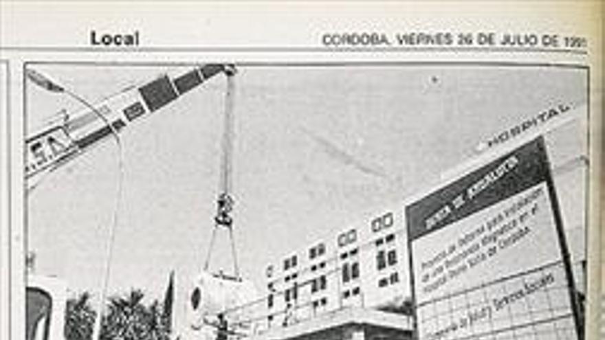 Hace 25 años Viernes, 26 de julio de 1991 Instalado en el Reina Sofía el equipo de resonancia magnética