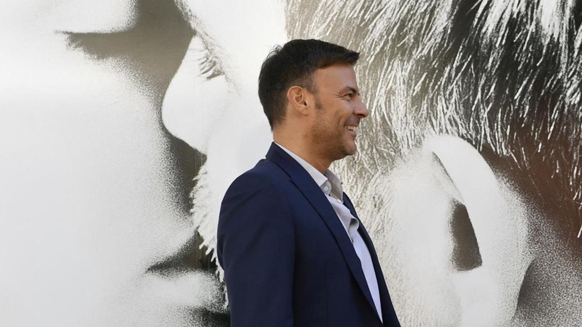 François Ozon, en Madrid, durante la presentación de 'El amante doble'.