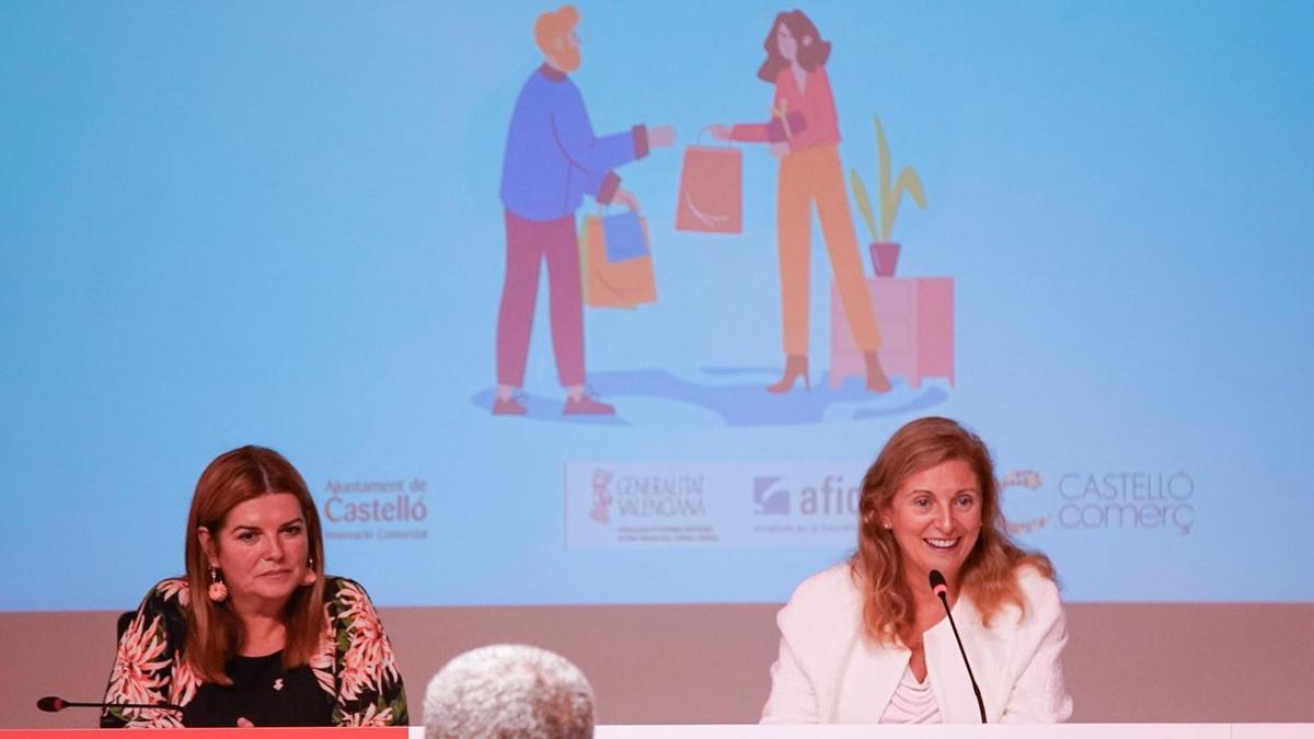 La alcaldesa de Castelló, Amparo Marco, y la concejala de Innovación Comercial, Mary Carmen Ribera