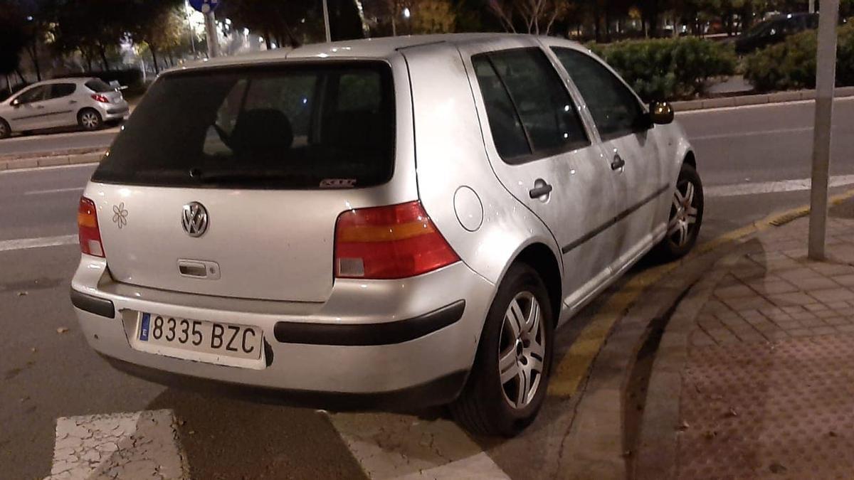 Imagen del coche robado en Castelló.