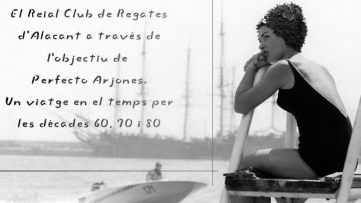 Cartel oficial de la exposición del Real Club de Regatas con imágenes de Perfecto Arjones