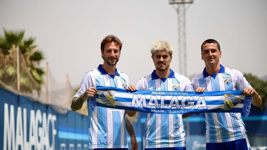 Calero, Cruz y Dotor se presentan con el Málaga CF: "Funes y este equipo ilusionan"