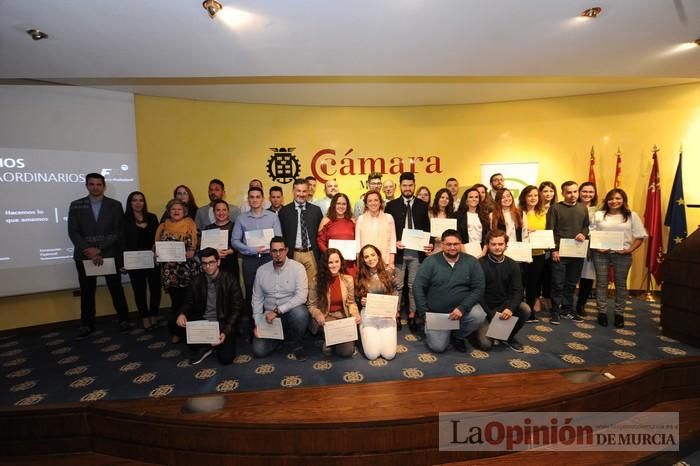 Entrega de premios a alumnos de FP en la Cámara de Comercio