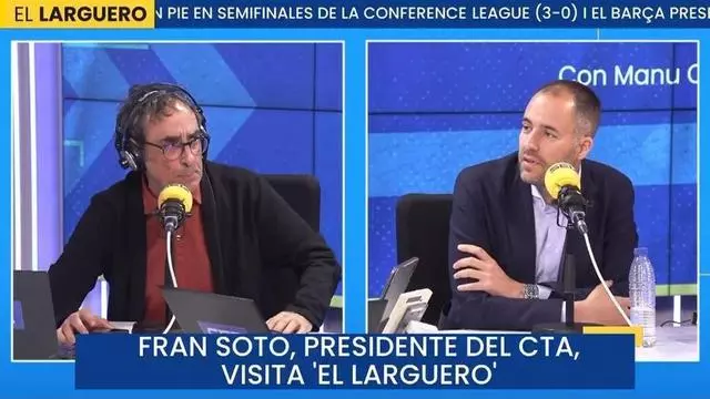 Iturralde González y el presidente del CTA, enfrentados en pleno directo: "Aprende de arbitraje"