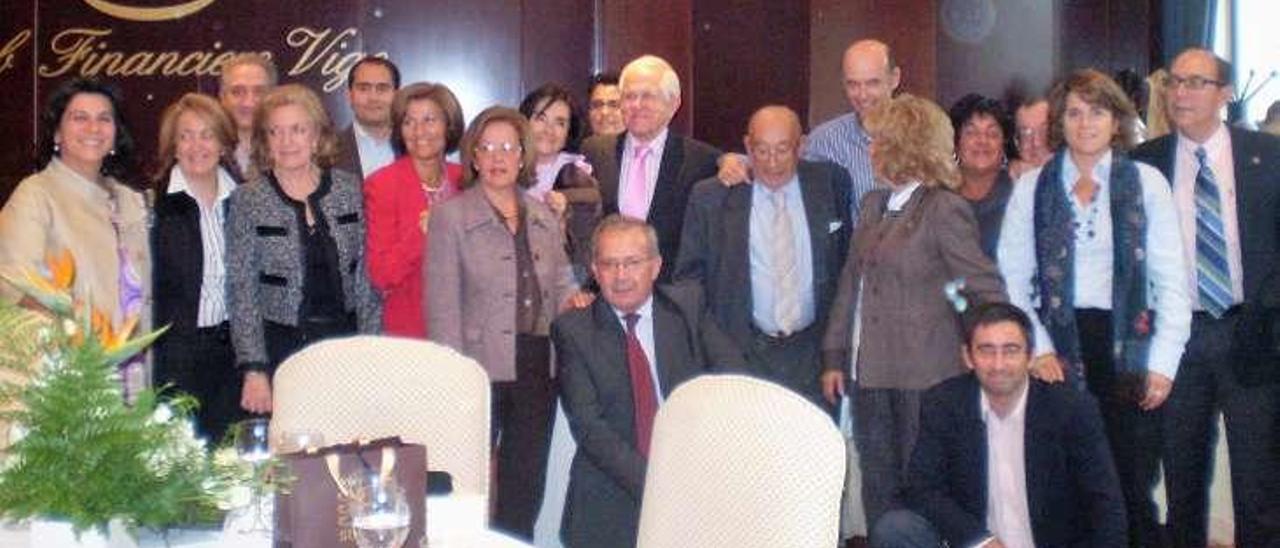 En el Club Financiero de Vigo, celebrando su jubilación.