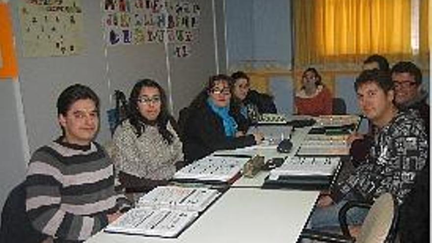 Algunos de los participantes en los cursos de Asprona.