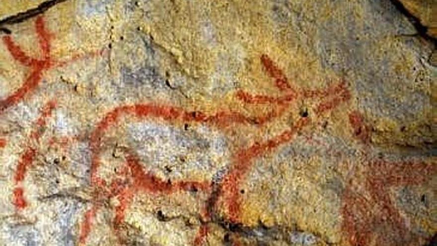 Vista de una cierva roja de la cueva de Covalanas (Cantabria) pintado hace 22.000 años.