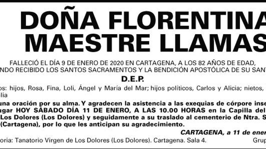 Dª Florentina Maestre Llamas