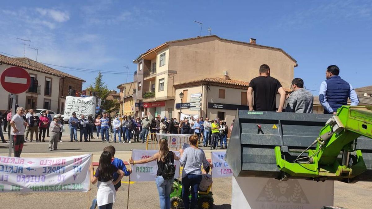 Anterior manifestación de Zamora Viva, en la villa de Tábara. | I. B.