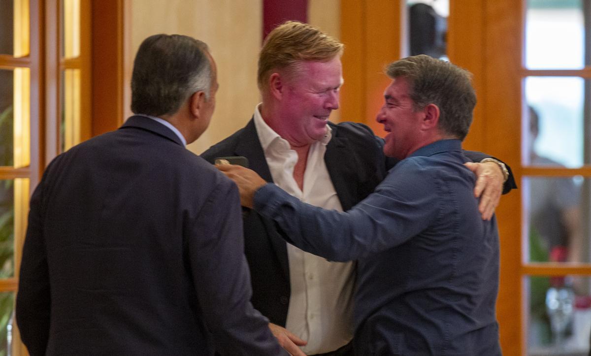 Laporta y Koeman se reencontraron en Sant Esteve