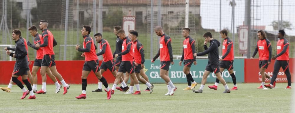 Entrenamiento del Sporting en Mareo.