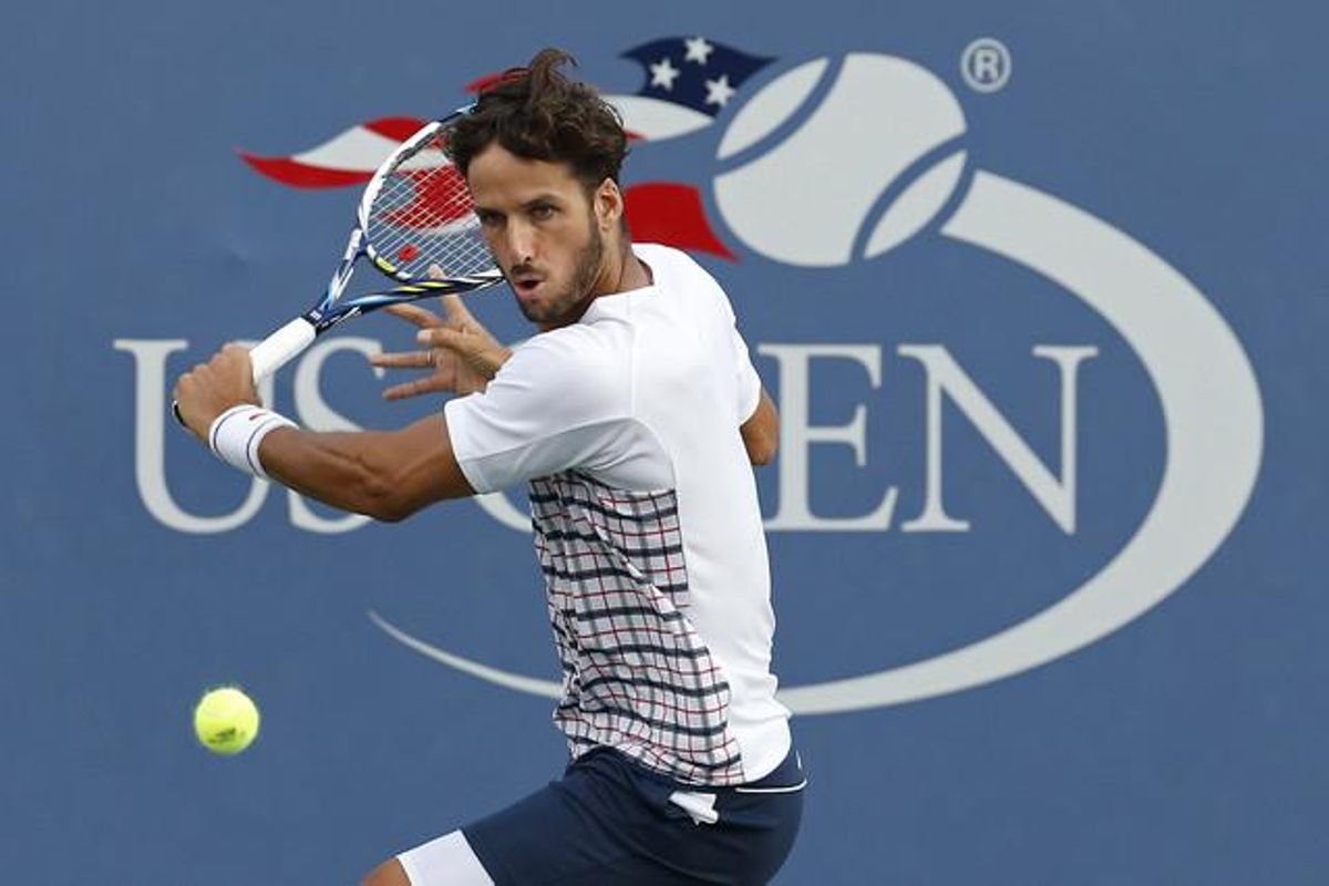 Feliciano López, durant el partit contra Fabio Fognini, a l’Open dels EUA, aquest diumenge. Feliciano López, durant el partit contra Fabio Fognini, a l’Open dels EUA, aquest diumenge.