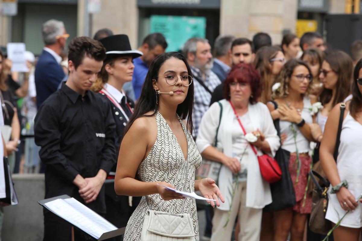 Homenaje a las víctimas del atentado del 17-A, en Barcelona