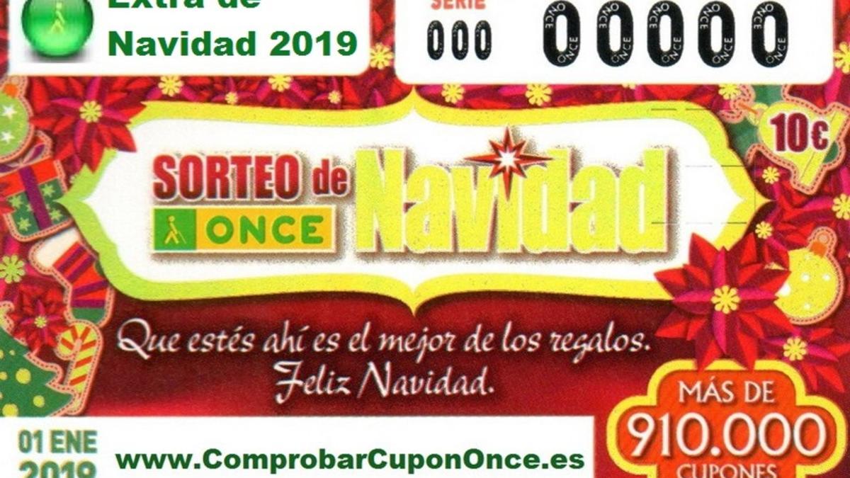 Cupón Sorteo Navidad ONCE 2019